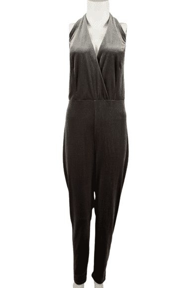 Charlotte Russe gray halter jumpsuit sz 2X