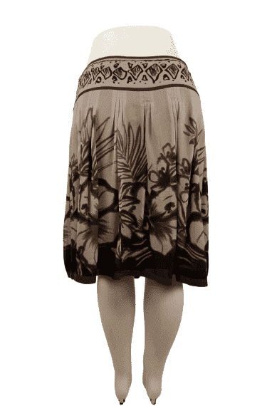 The Limited brown silk skirt sz 8