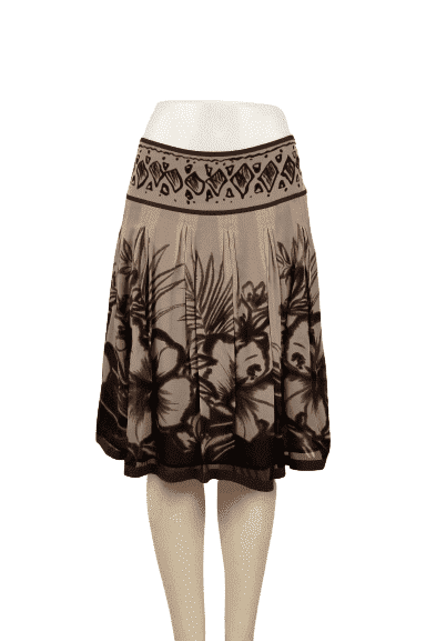 The Limited brown silk skirt sz 8