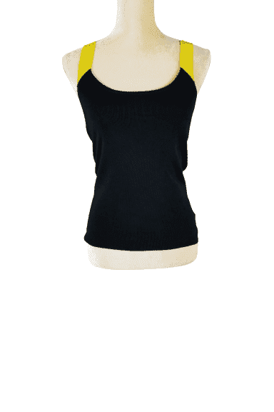 used chelsea & theodore black and yellow tank top size M