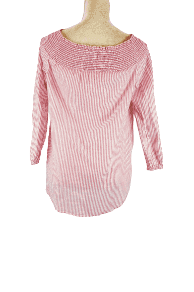 Michael Kors pink and white blouse sz M
