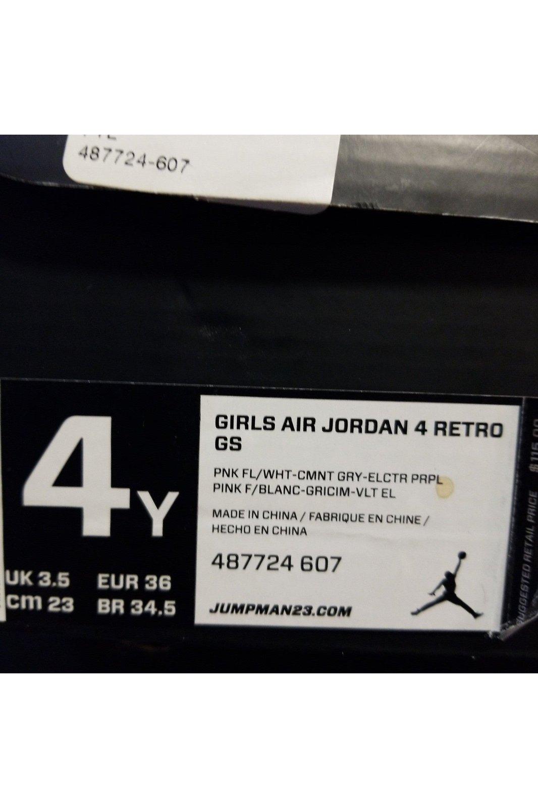 Girls Air Jordan 4 retro GS sz 4Y