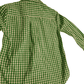 Boys Green and white checker, button, long sleeve shirt size 6