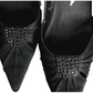 Black satin Nina, pointy, 3 inch heels with rhinestones sz 6M