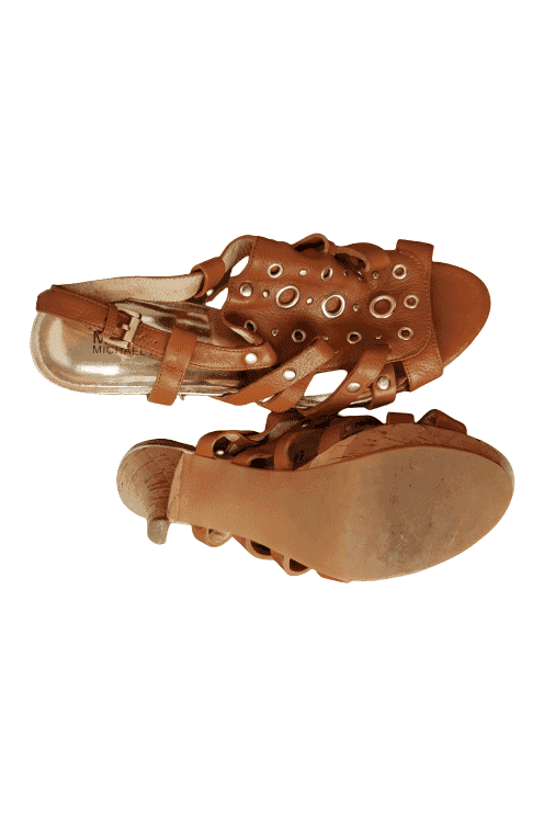  Michael Kors brown sandal heels sz 7M