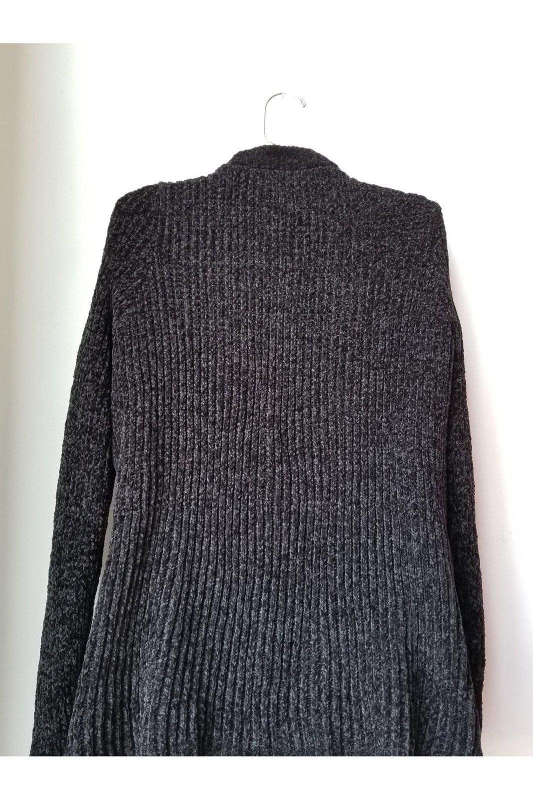 Black low clearance cut sweater