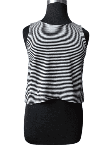 used banana republic black and white tank top size L