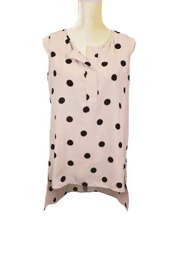 Worthington rose smoke dot top sz M