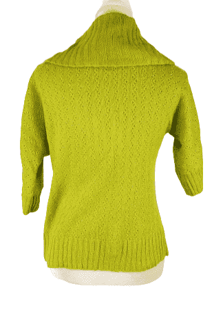 Notations neon green sweater sz S