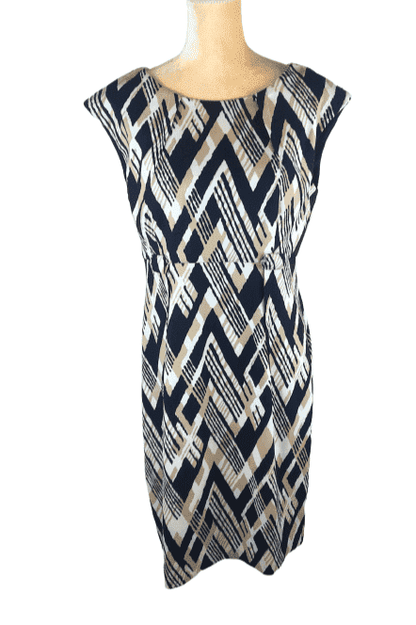 Dressbarn women's navy multicolored dress size 14 - Solé Resale Boutique thrift