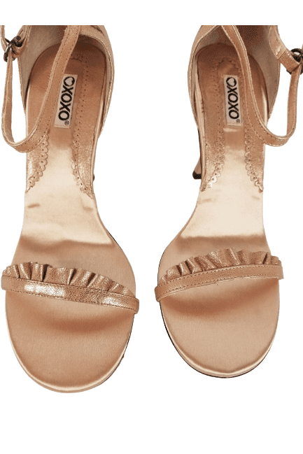 XOXO women's rose gold sandal heels size 7