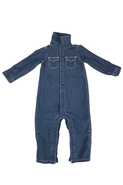 used Carter's blue jean one piece size 12M