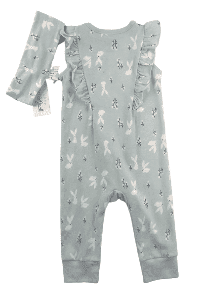 Cat & Jack girls sky blue 2 piece onesie size 6-9M 