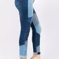 Color Block Trim High Waist Skinny Jeans- Black - Solé Resale Boutique thrift