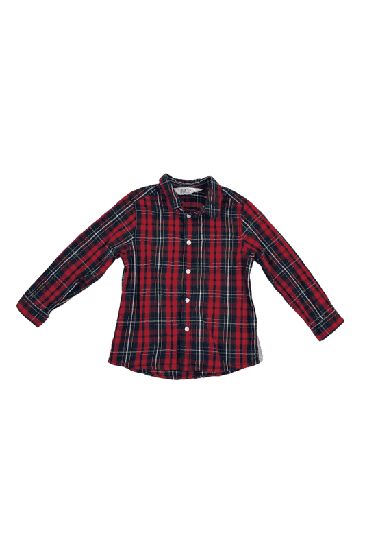 H&M boys, red checker shirt sz 3-4Y - Solé Resale Boutique thrift