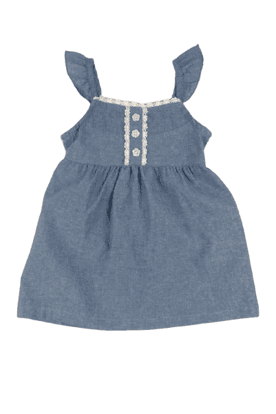 Healthex baby girls, blue dress sz 3-6m - Solé Resale Boutique thrift