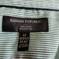 Banana Republic green stripe Button shirt sz M 15-15.5, 33-34