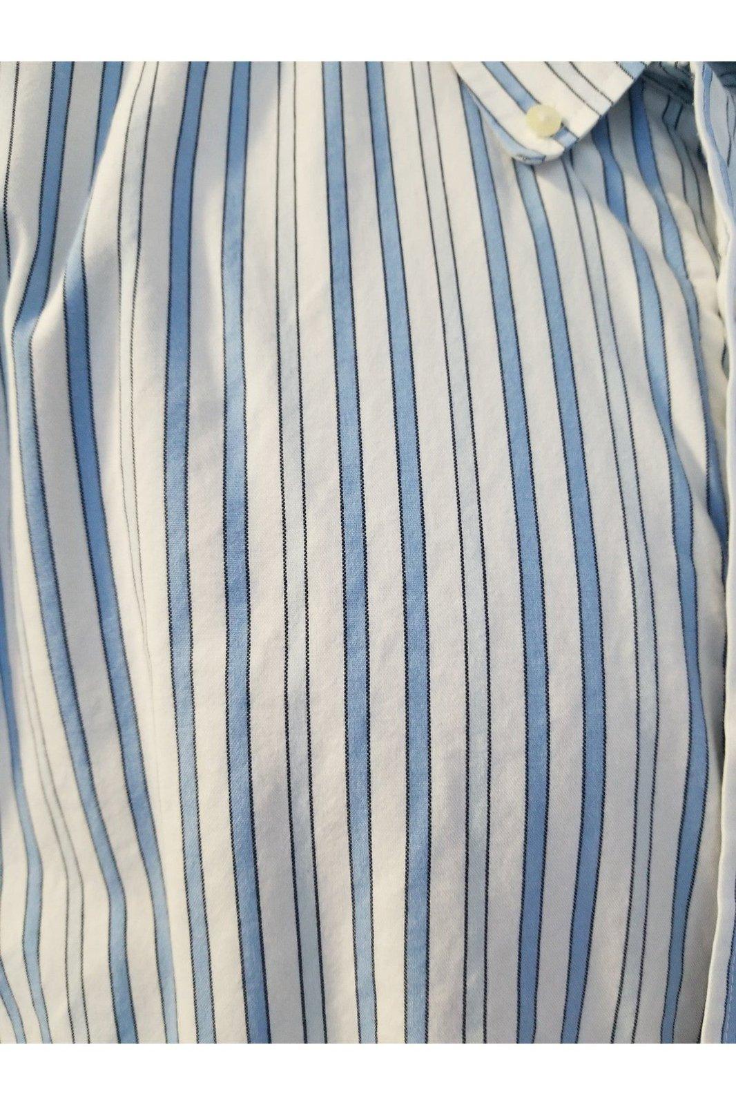  Gap Oxford blue stripe Button shirt sz XL