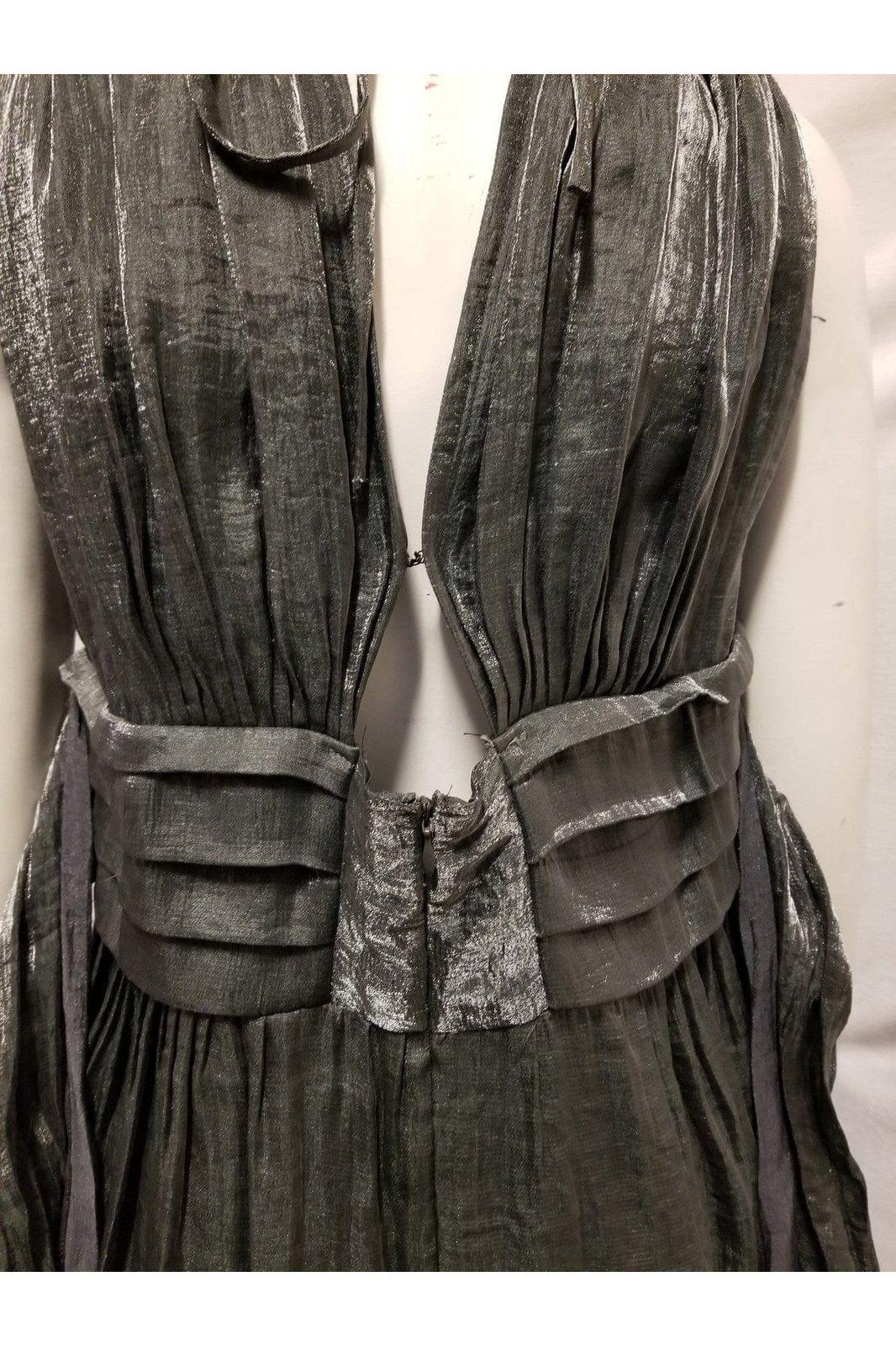 Adrianna Papell silver shimmer, sleeveless dress sz 8