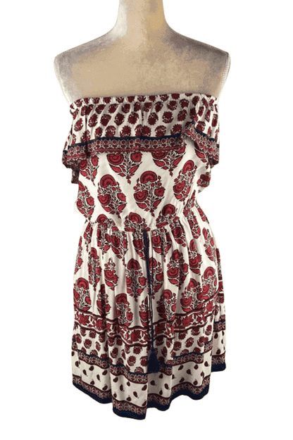 Mossimo women's brown and blue dress size L - Solé Resale Boutique thrift