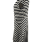 Isaac Mizrah women's black and white stripe dress size XS 