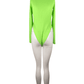 Boohoo women's lime green bodysuit size 4