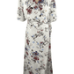 FTF Fashion to Figure women off white floral wrap dress size 2