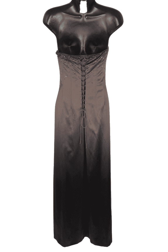 Phoebe women's long brown, tube gown size 4