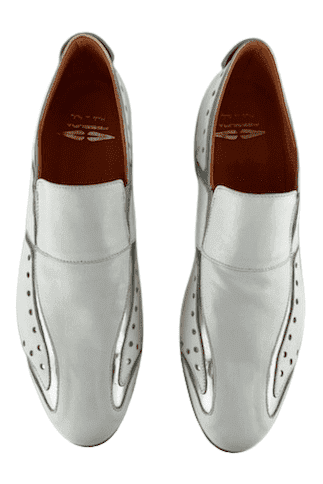 Fessura men's white and silver loafers size 43