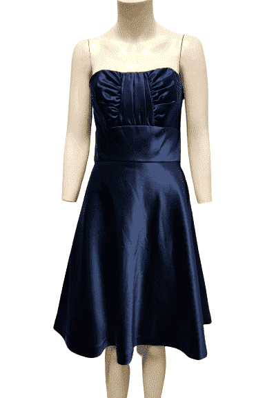 Bill Levkoff blue, tube, strappless, formal dress sz 8