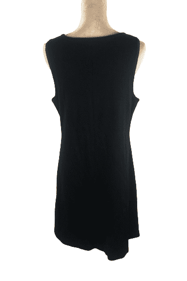 Preowned Nina Patrick sleeveless, black dress sz L