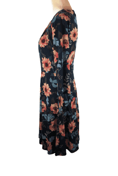 Nwot blue coral floral dress by Wisp sz 8