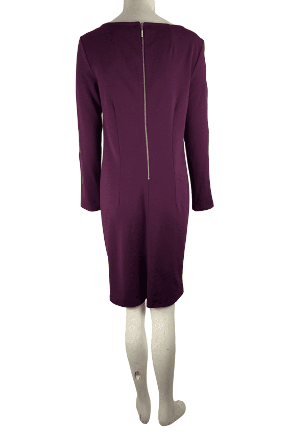 Nina Leonard women's purple long sleeve dress size S – Solé Resale