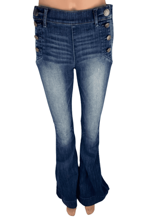 Express women's wide leg blue jeans size 2R