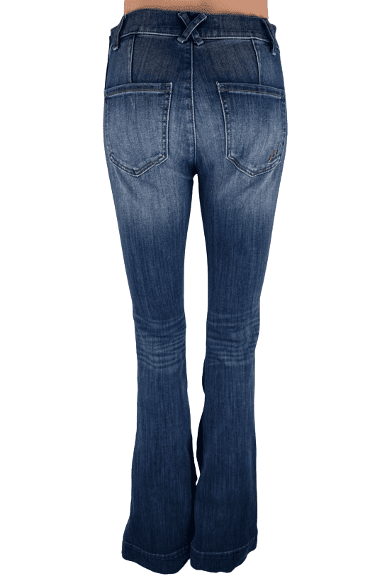 Express women's wide leg blue jeans size 2R