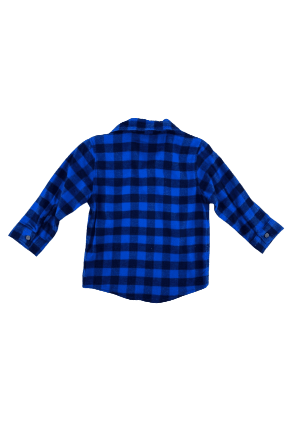 Carter's toddler boys blue/black plaid shirt size 18M