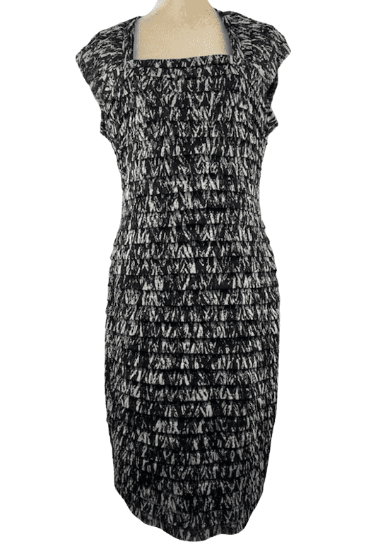 Adrianna Papell women's black/white dress size 14