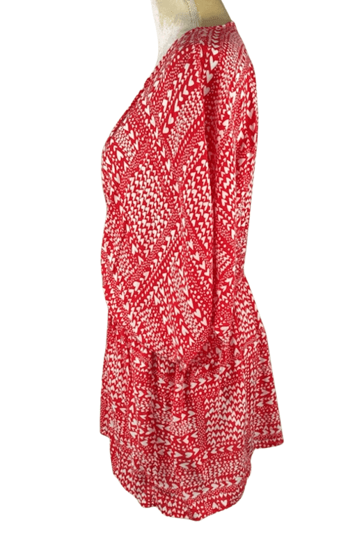 Victoria's Secret women red/white cover up top size O/S