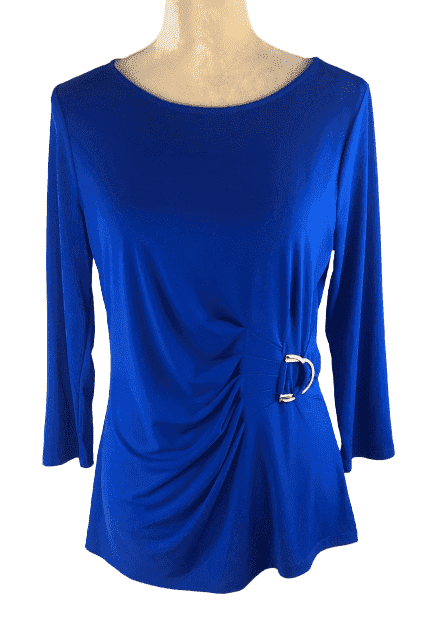 Liz Claiborne career blue blouse sz S 