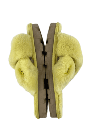 Womens yellow ugg discount slippers