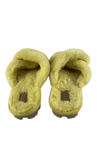 Ugg women's yellow slippers (appears a size 7)