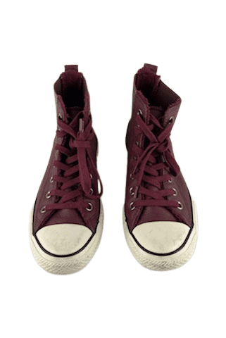 Converse women's burgundy high top sneakers size 7