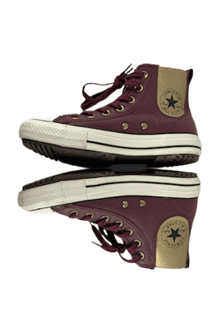 Converse women's burgundy high top sneakers size 7