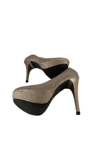 Qupid women's gold glittter heels size 9
