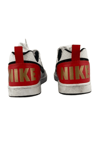 Nike unisex white/red/black sneakers size 4.5Y 
