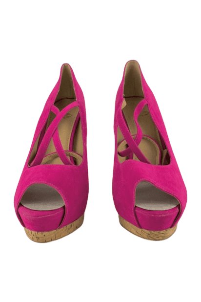 Cole Stuart women's pink peep toe heels size 8.5B