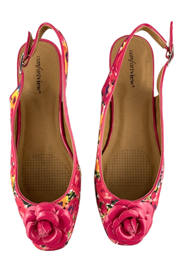 Comfortview women's pink floral sandals size 11W