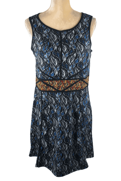 Mark women's blue multicolor dress size L - Solé Resale Boutique thrift