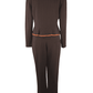 Larry Levine brown pant suit size 6