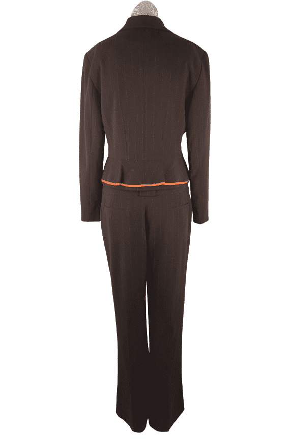 Larry Levine brown pant suit size 6